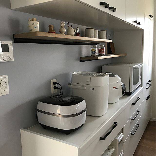 炊飯器やレンジはどこに置く？キッチン家電の置き方実例