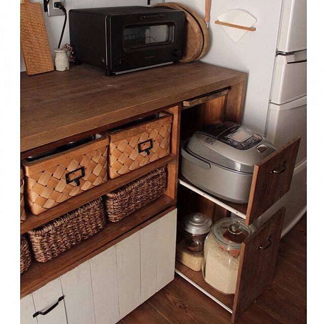 炊飯器やレンジはどこに置く？キッチン家電の置き方実例