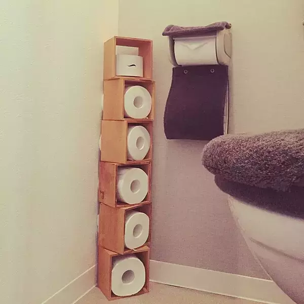 「セリアで使いやすく便利に♪トイレの収納活用アイディア」の画像