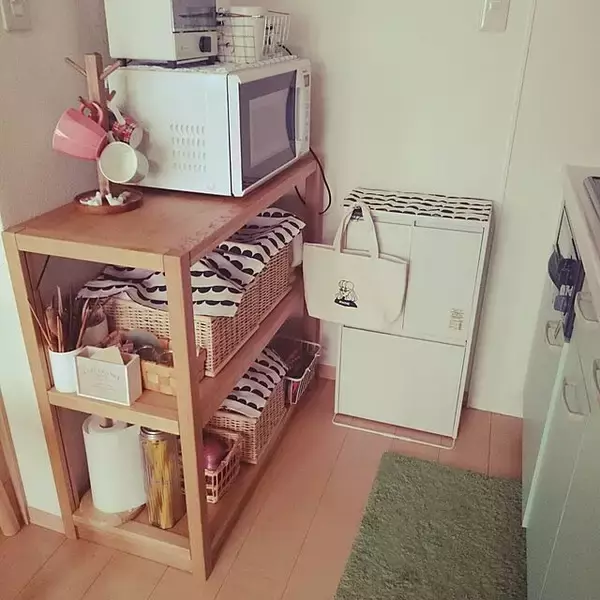 「お部屋の万能収納アイテムとして大活躍♪100均の布バッグ」の画像