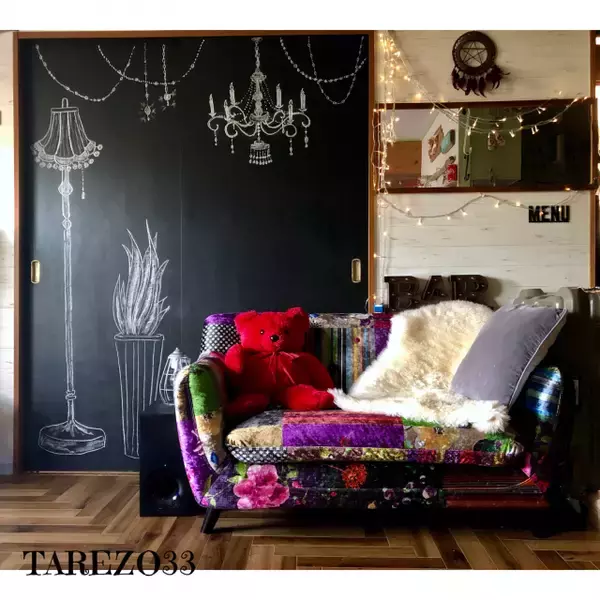 繰り返し使えるからエコで便利☆黒板のあるインテリア