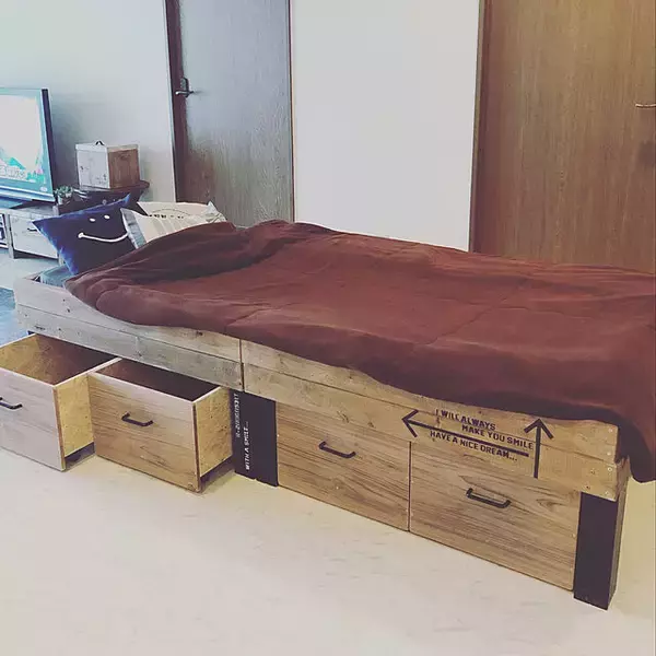 「DIYだからこそできる☆理想を叶えるお気に入りベッド」の画像