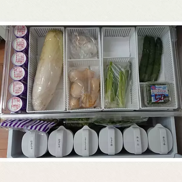 「冷蔵庫でも大活躍してくれる♡プラケースを使った収納術」の画像