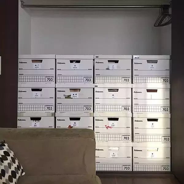 「収納力もデザイン性も♪バンカーズボックスでお家すっきり」の画像