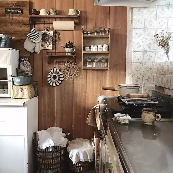 「ナチュラルテイストが快適♪居心地のよさそうなキッチン」の画像