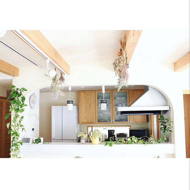 ナチュラルテイストが快適♪居心地のよさそうなキッチン