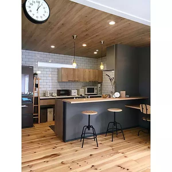 「ナチュラルテイストが快適♪居心地のよさそうなキッチン」の画像