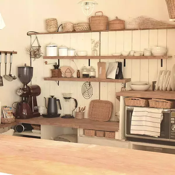 「ナチュラルテイストが快適♪居心地のよさそうなキッチン」の画像