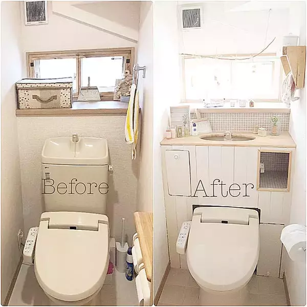 「タンクレス風にDIY！おうちのトイレの雰囲気をチェンジ」の画像