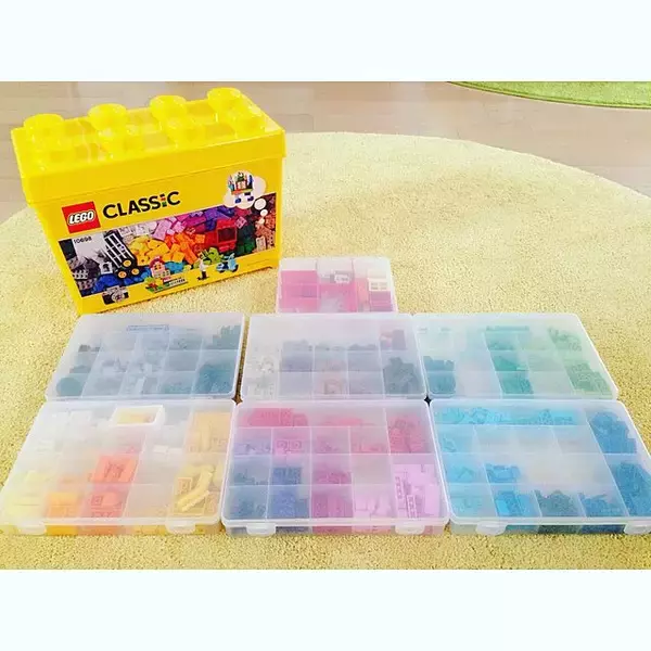 「もうイライラしない♪遊びも片付けも楽しくなるレゴ収納」の画像