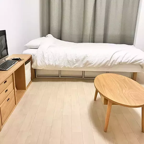 「「22m2。インテリアと収納の工夫で作るすっきり1Kルーム」 by ykyさん」の画像