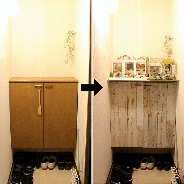 貼るだけで見違える 100均リメイクシートが玄関で大活躍 年7月23日 エキサイトニュース