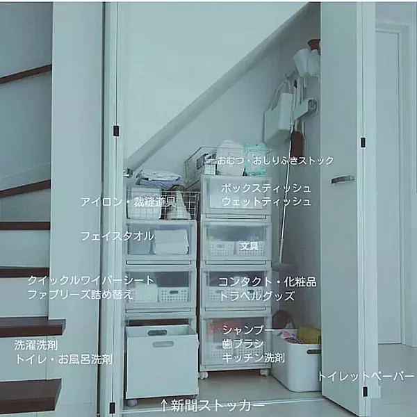 「整えて暮らしがハッピーに♡リビングクローゼットの収納術」の画像