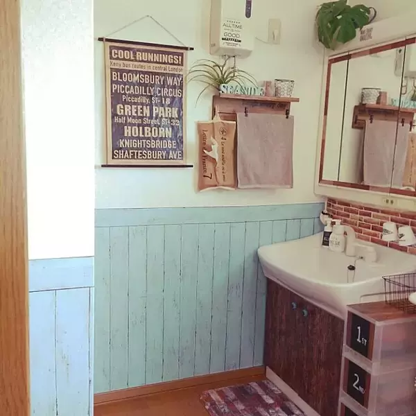 「生活感にサヨナラ☆リメイクで洗面所が好きな場所に変わる」の画像