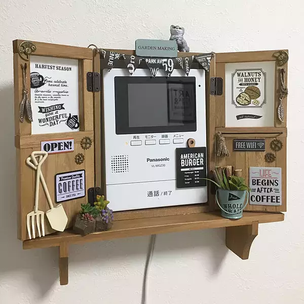 「ナチュラルなお部屋になじむ♡DIYのインターフォンカバー」の画像