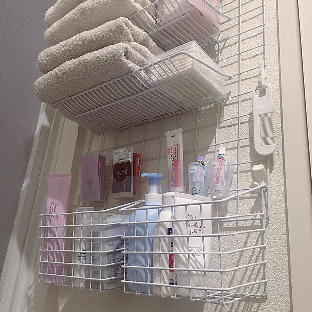 タオルの指定席で便利な毎日♡バスルームのタオル収納術