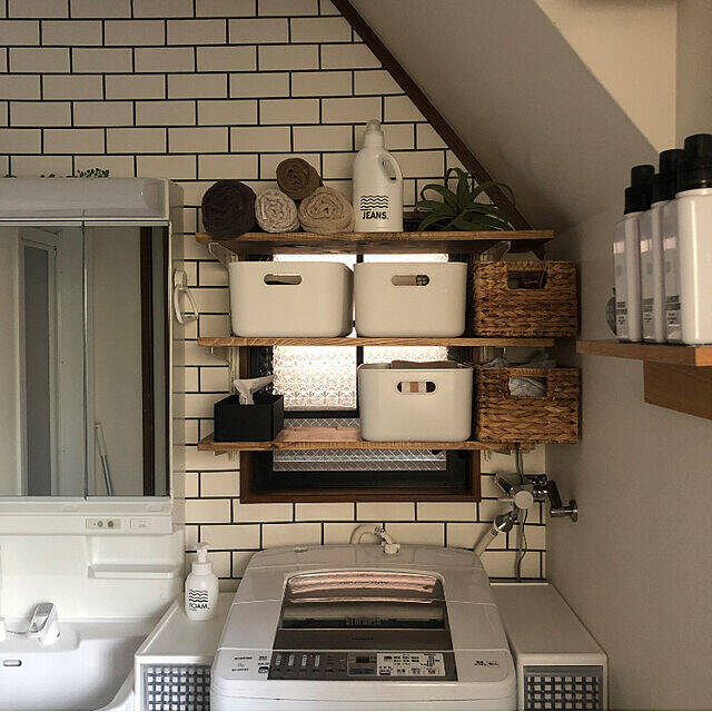 タオルの指定席で便利な毎日♡バスルームのタオル収納術