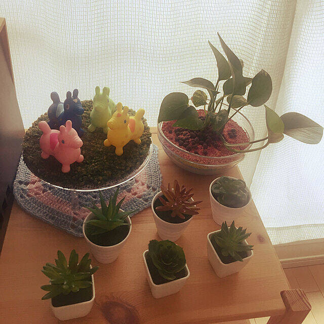 お家のちょっとしたスペースに♡100均のマスコットアイテムが使える！