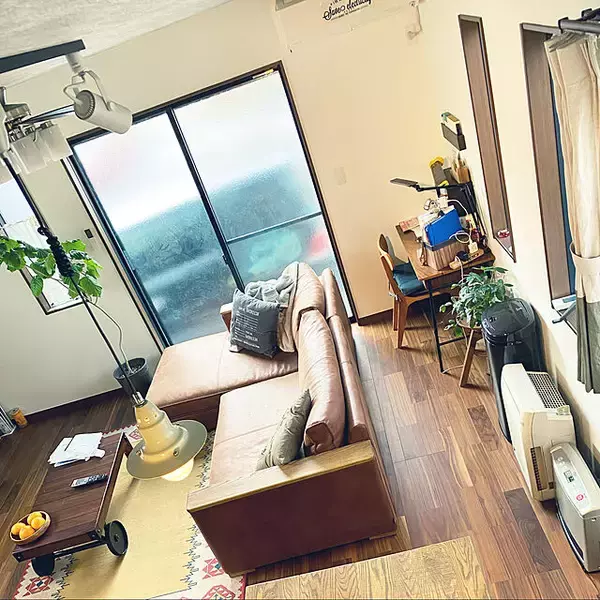 「気分はニューヨーカー♪ブルックリンインテリアのリビング」の画像