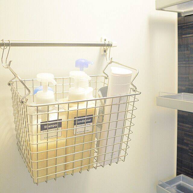 シンプルで使いやすい！無印良品のステンレスワイヤーバスケット♪