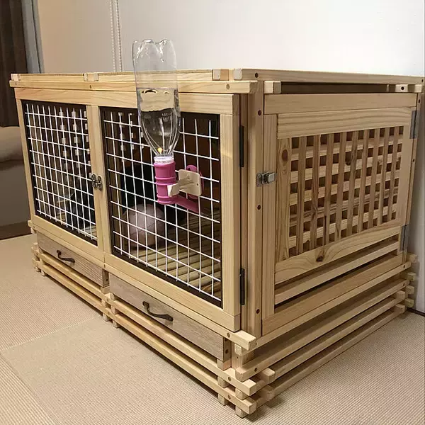 「きっと喜んでもらえるはず♡うさぎ用の小屋とおさんぽスペースの実例」の画像