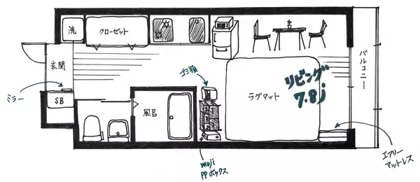 「「20ｍ2。こだわりや理想も大切に溶け込ませた、ミニマルでシンプルな部屋」 by harinneさん」の画像
