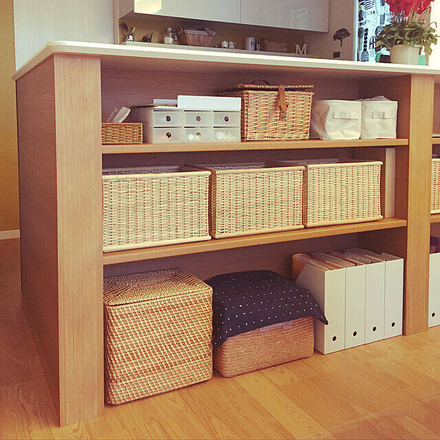 天然素材の風合いが使いやすい♪無印良品のブリ材バスケット