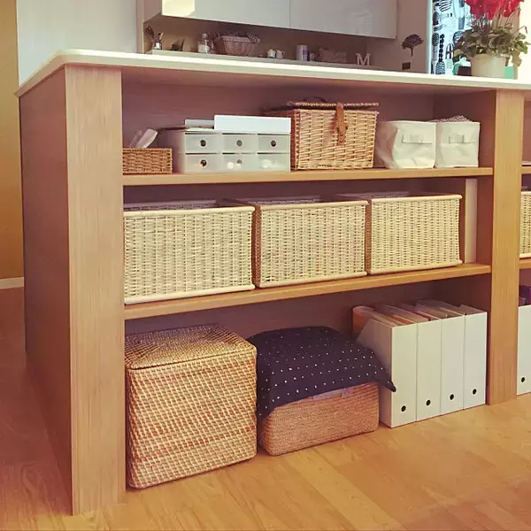 天然素材の風合いが使いやすい♪無印良品のブリ材バスケット