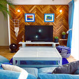 「リビングがリゾートに♡ブルー系カラーで作るマリンテイストなリビング」の画像6