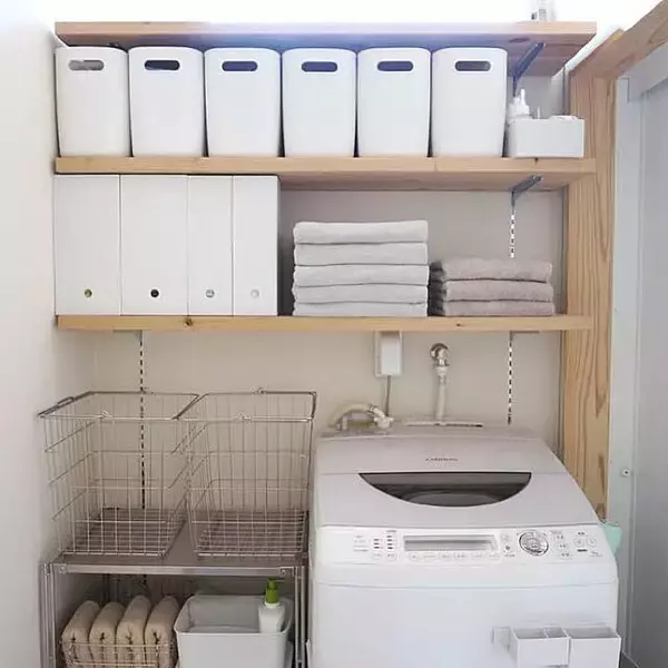「スッキリ＆快適を約束！洗濯機まわりを使いやすくする感動の収納術10選」の画像