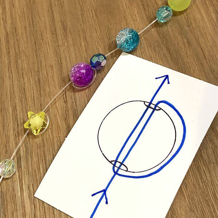 「ビーズにテグスをひと回しで簡単固定♪手軽につくれるサンキャッチャー」 by colonさん