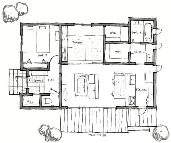 「「穏やかに夫婦の時間を満たし育む、感性が輝くシンプルな平屋」 by chi_8777さん」の画像