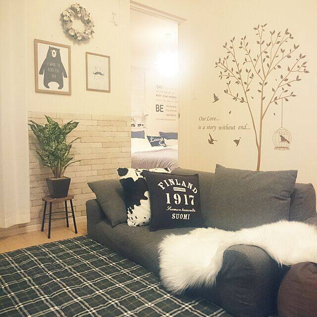 ノスタルジックな空間作りに☆チェック柄を取り入れたインテリア