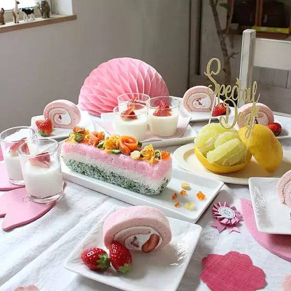 「女の子気分をとことん楽しみたい♡ひなまつりのテーブルコーディネート」の画像