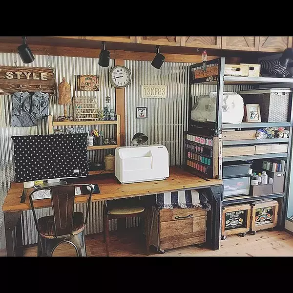 「使いやすくて作業がはかどる♪あこがれのミシン作業スペース」の画像