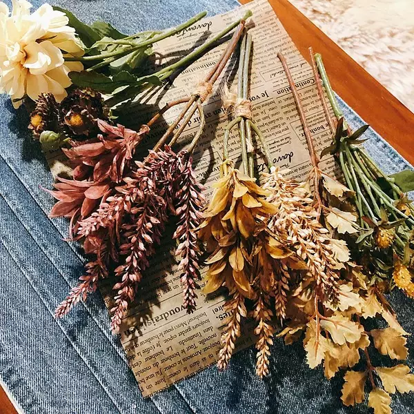 「「花選びも楽しい♪5分で気軽につくるドライフラワー風スワッグ」 by mit_iさん」の画像