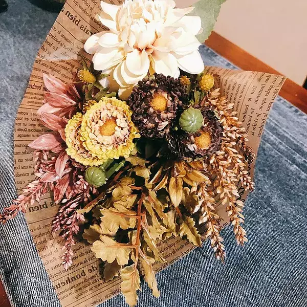 「「花選びも楽しい♪5分で気軽につくるドライフラワー風スワッグ」 by mit_iさん」の画像