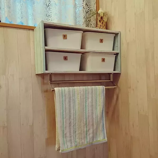 「3つのタイプ別に見る☆使いやすくを叶えるタオル掛けのDIY実例」の画像