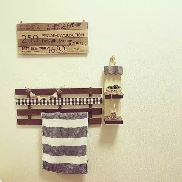 「3つのタイプ別に見る☆使いやすくを叶えるタオル掛けのDIY実例」の画像