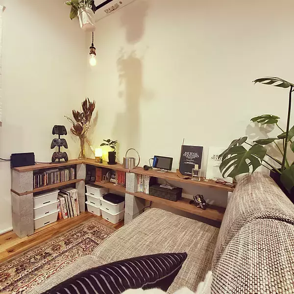 「インテリアにも使える！ブロック&レンガなどの積み材を使ったDIYアイデア」の画像