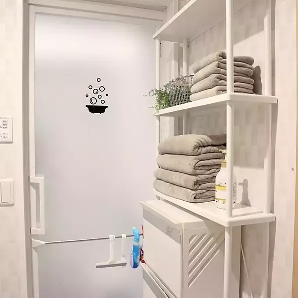 「出し入れしやすく見栄えもばっちり☆バスタオルの使いやすい収納アイディア」の画像