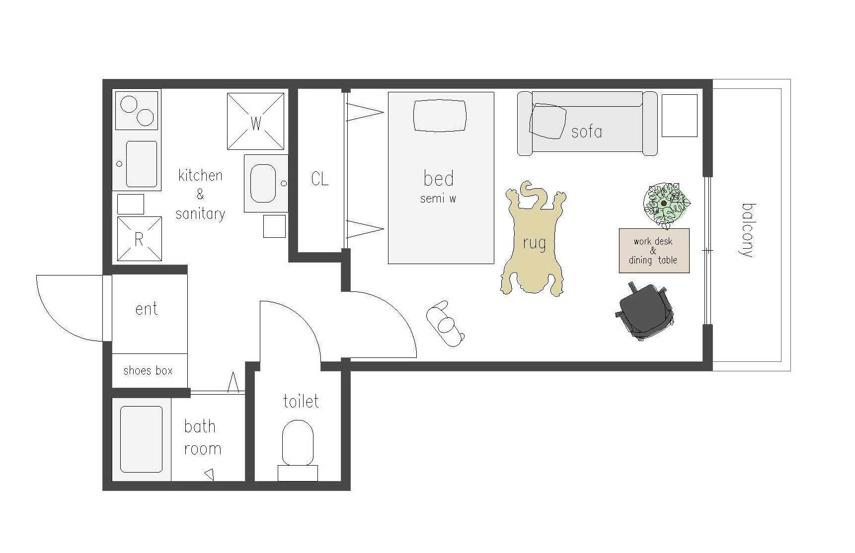 「26m2。厳選した好きなモノと暮らす、片付けやすいお部屋」 by otsuka.jctさん