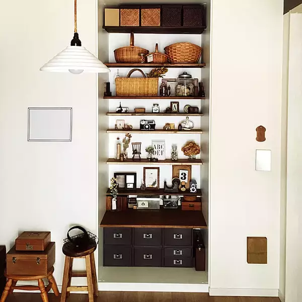 「お部屋の一部分として有効活用したい♪押入れやクローゼットをDIYで大改造」の画像