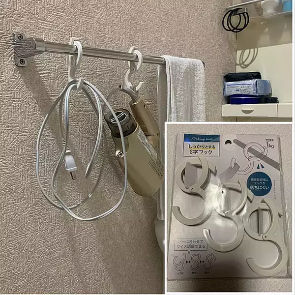 「掛ける収納の定位置づくりに！マグネットやS字、ドアフックなど暮らしが整う100均フック6選」の画像