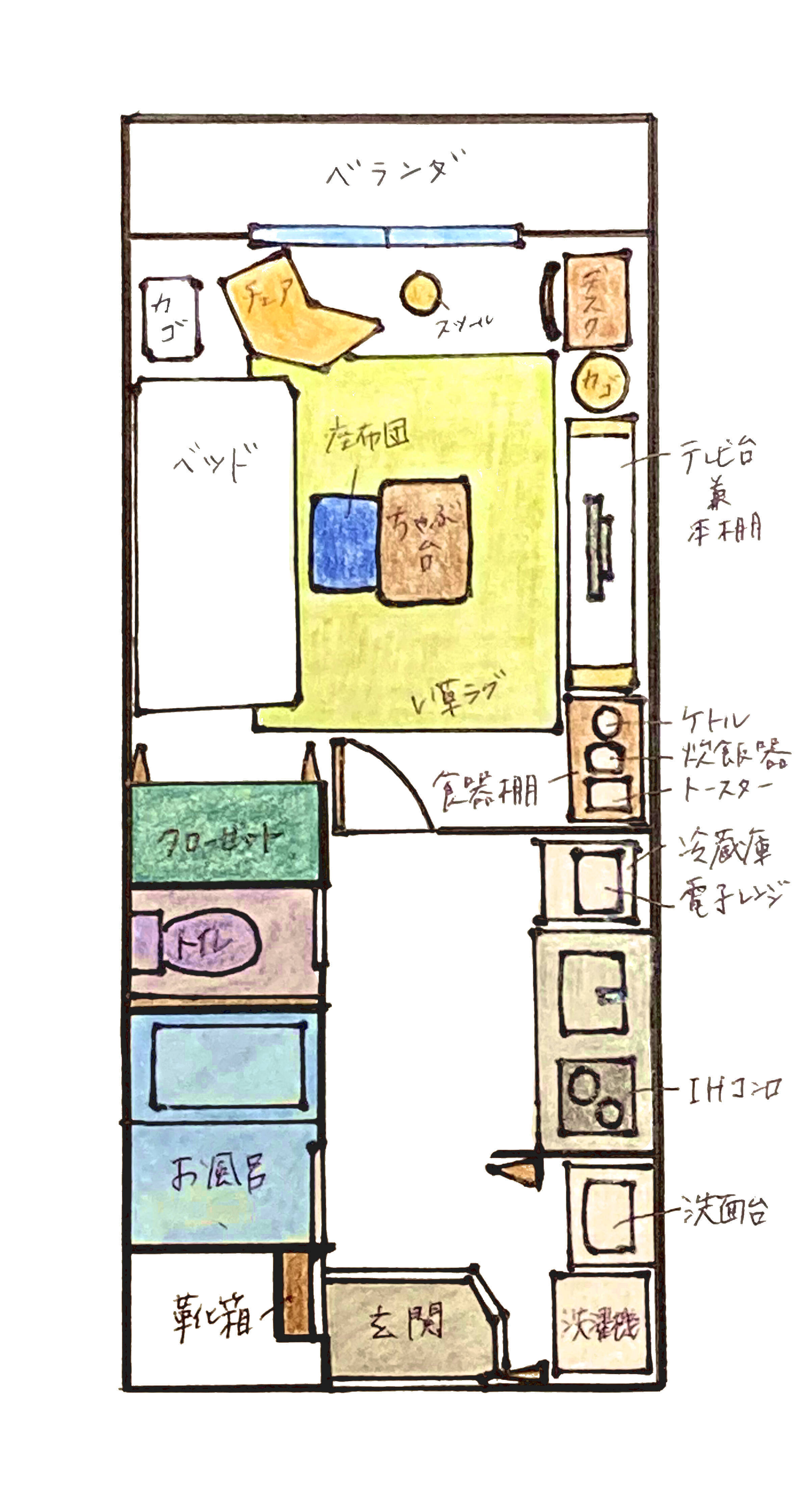 「25.5m2。民芸の素朴な味でつむぐ、穏やかな幸せがあふれる部屋」 by niniさん