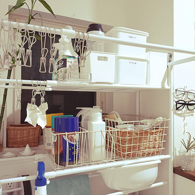 洗濯機周りをすっきり片付ける♪IKEAのランドリー収納を使った実例6選