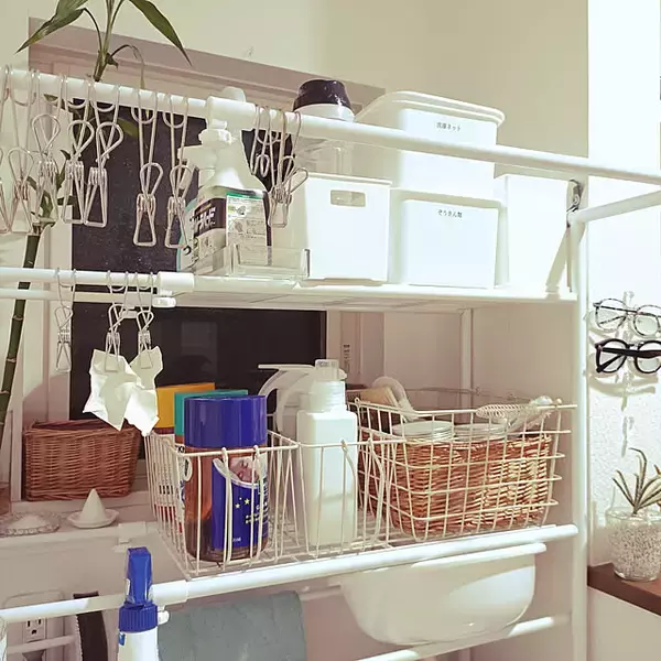 「洗濯機周りをすっきり片付ける♪IKEAのランドリー収納を使った実例6選」の画像