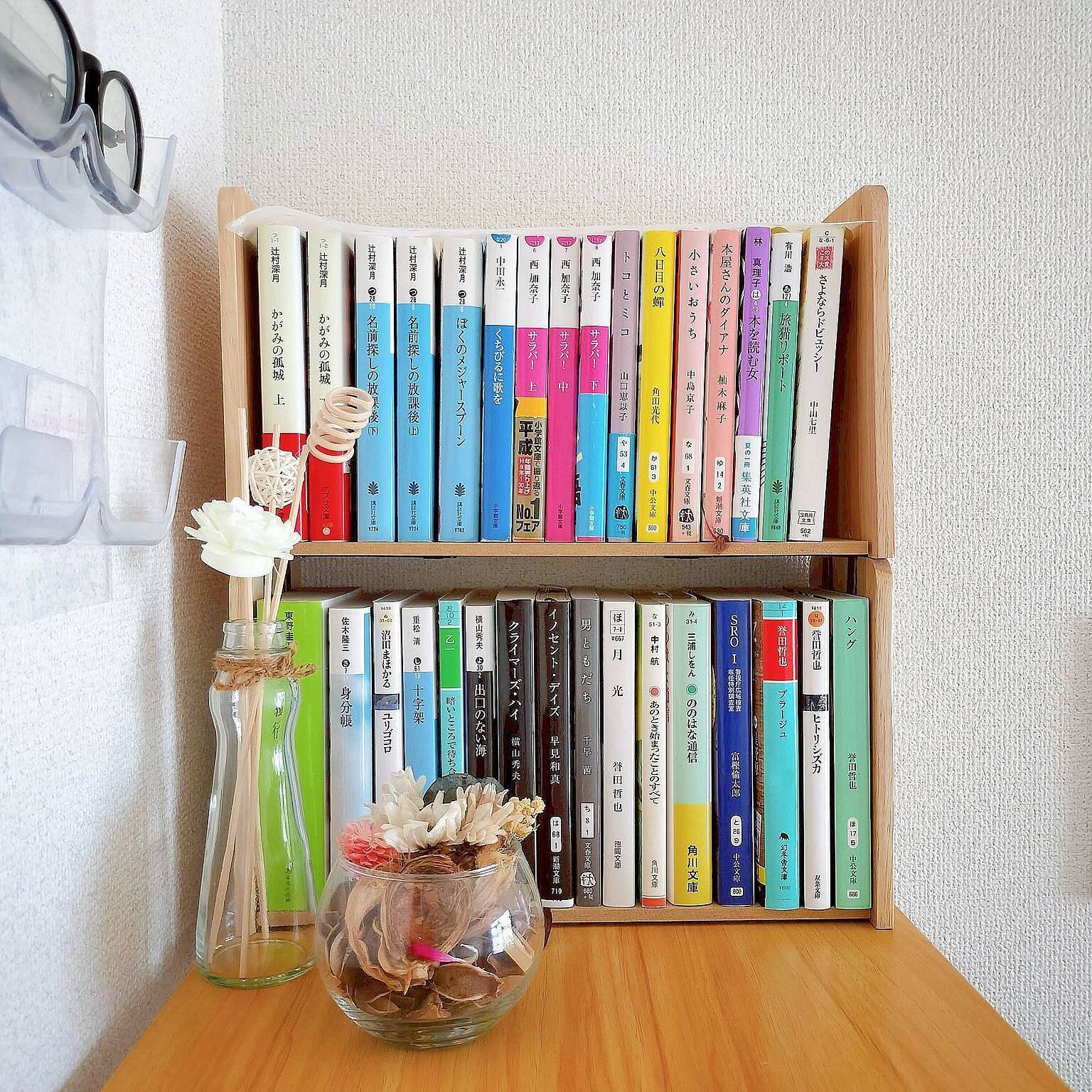 「ブックエンドが大変身！文庫本にぴったりのミニシェルフ」 by 38さん