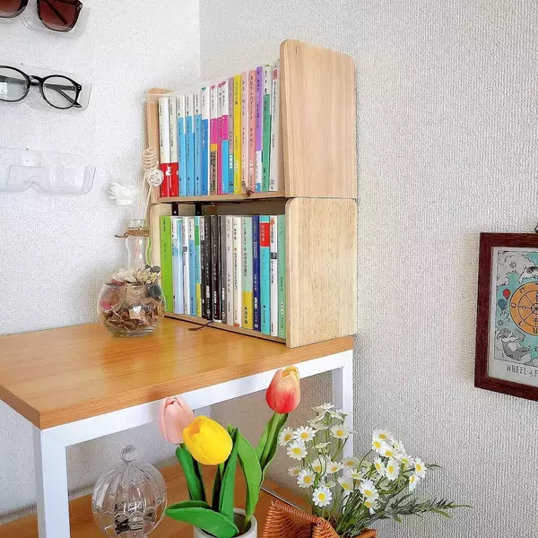 「「ブックエンドが大変身！文庫本にぴったりのミニシェルフ」 by 38さん」の画像