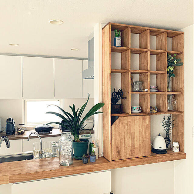 こだわりの空間を実現♪キッチンカウンターまわりのDIYアイデア